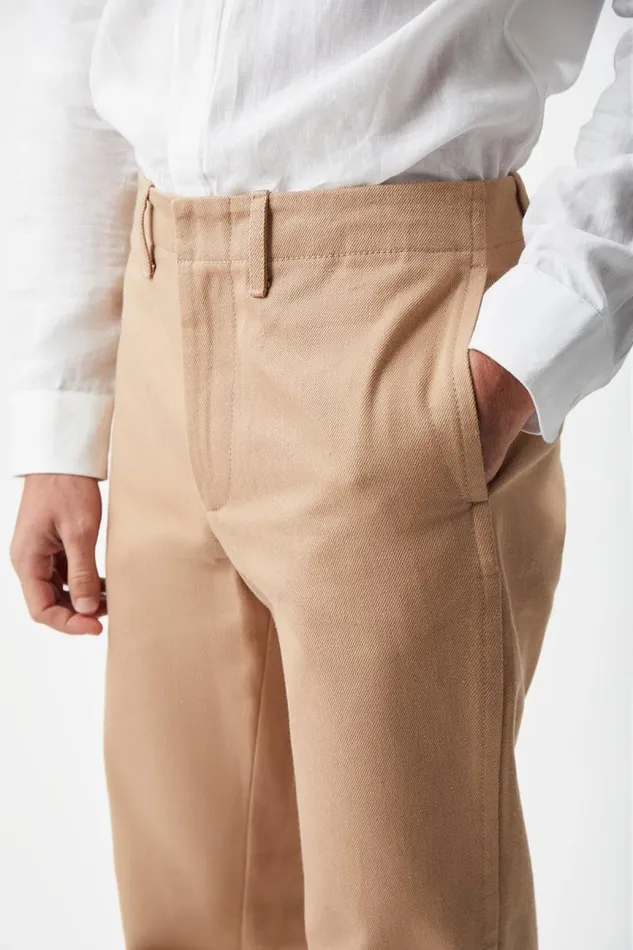 Gabriela Hearst Pants Men Rhys Pant In Camel Organic Cotton