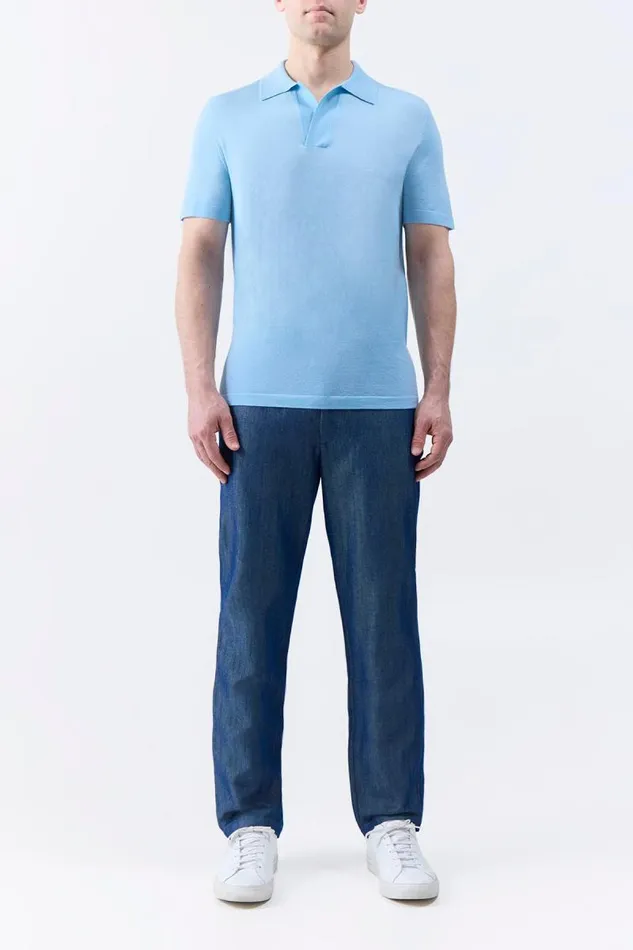Gabriela Hearst Pants Men Rhys Pant In Deep Fluorite Blue Virgin Wool Linen Twill