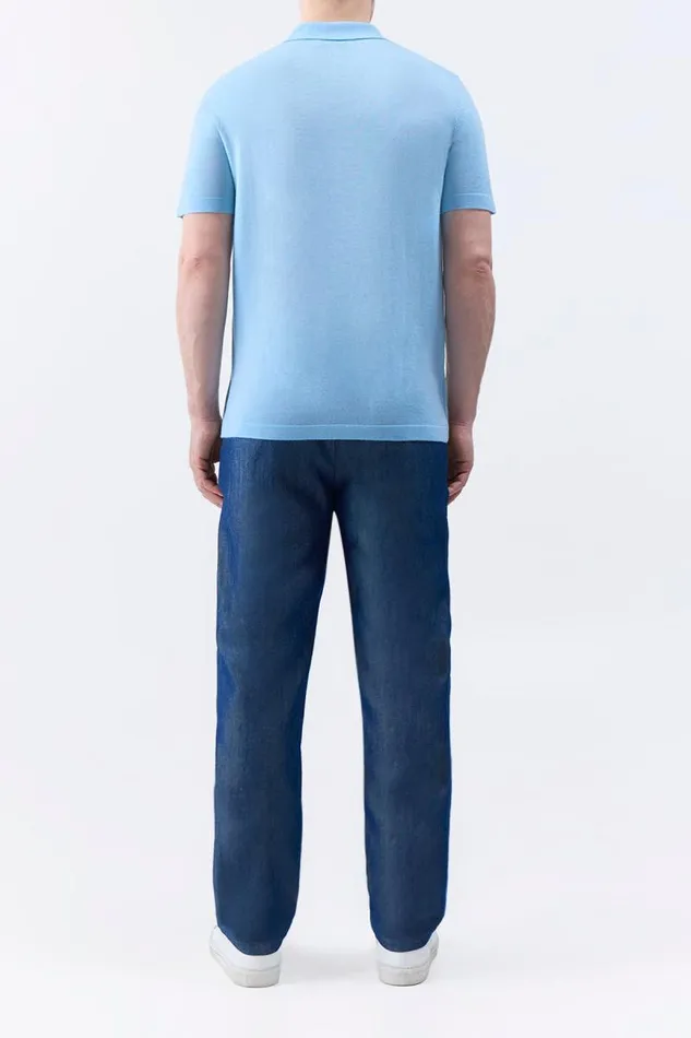 Gabriela Hearst Pants Men Rhys Pant In Deep Fluorite Blue Virgin Wool Linen Twill