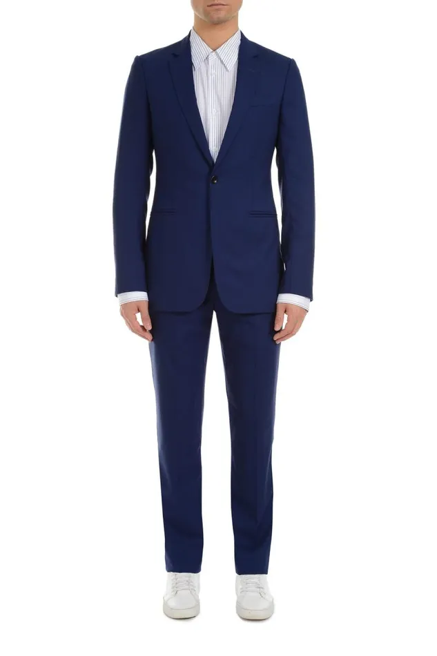 Gabriela Hearst Pants Men Sebastian Pant In Navy Wool