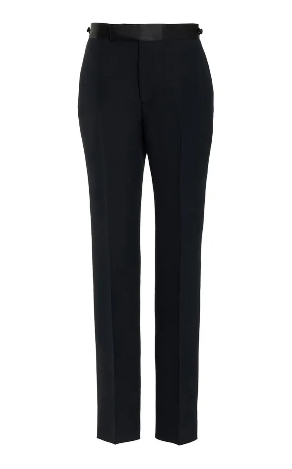 Gabriela Hearst Pants Men Simons Pant In Black Wool Silk Cady