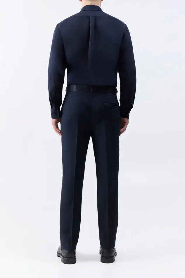Gabriela Hearst Pants Men Simons Pant In Black Wool Silk Cady