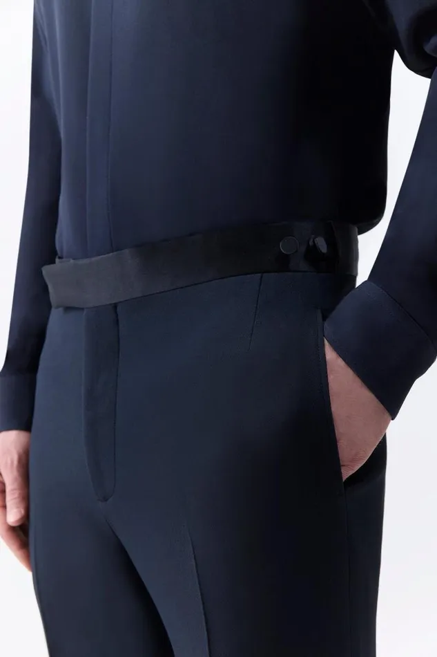 Gabriela Hearst Pants Men Simons Pant In Black Wool Silk Cady