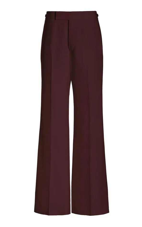 Gabriela Hearst Pants Men Vista Pant In Deep Bordeaux Virgin Wool Twill