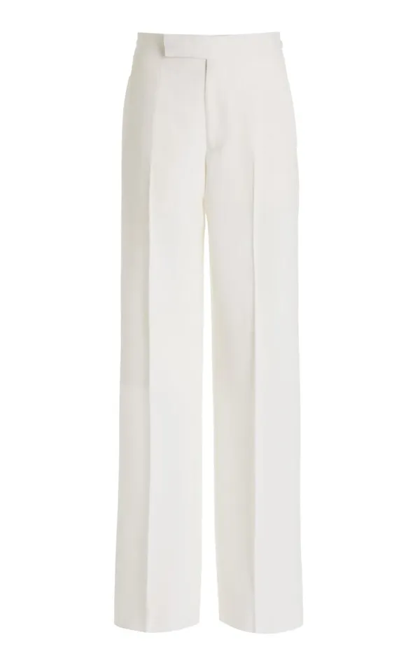 Gabriela Hearst Pants Men Vista Pant In Ivory Virgin Wool Twill