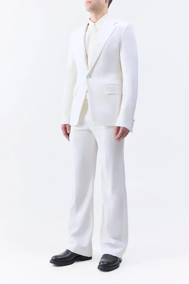 Gabriela Hearst Pants Men Vista Pant In Ivory Virgin Wool Twill