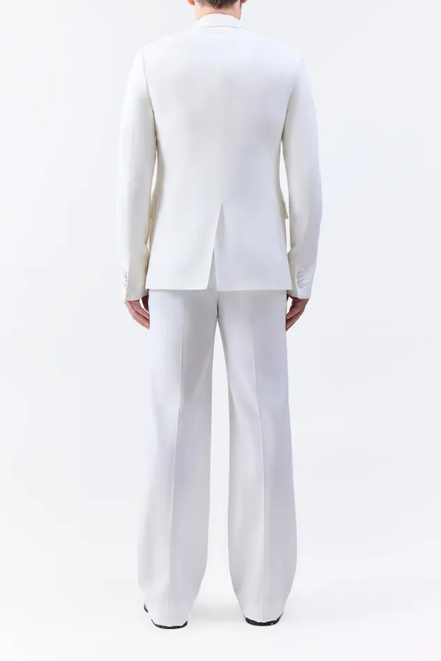 Gabriela Hearst Pants Men Vista Pant In Ivory Virgin Wool Twill