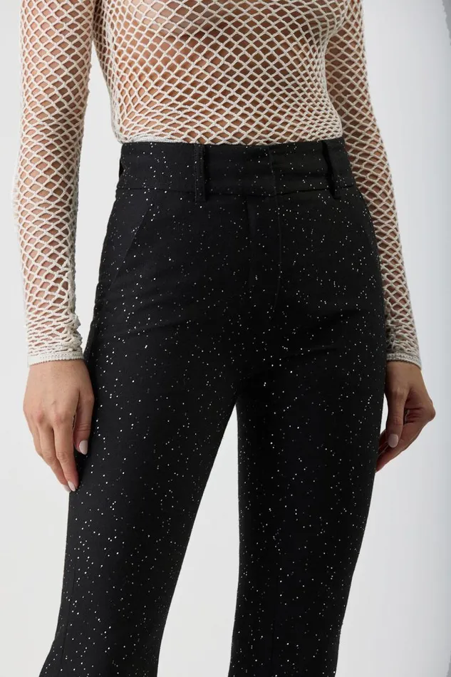 Gabriela Hearst Pants Women Allanon Sequin Pant In Black Virgin Wool