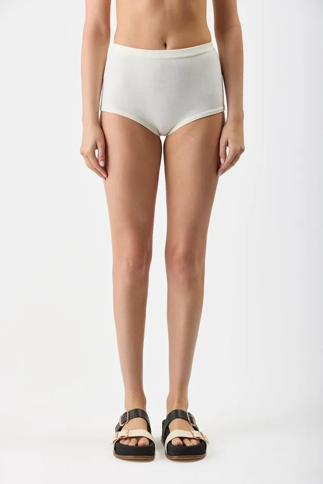 Gabriela Hearst Pants Women Aris Knit Short In Ivory Merino Wool