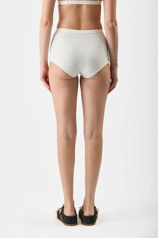 Gabriela Hearst Pants Women Aris Knit Short In Ivory Merino Wool