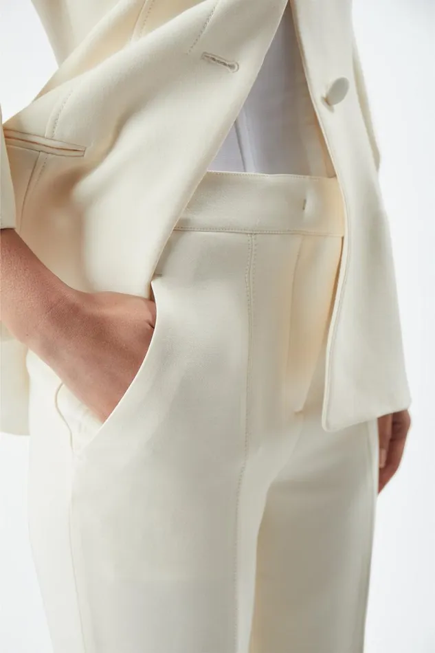 Gabriela Hearst Pants Women Ennio Pant In Ivory Wool Silk Cady