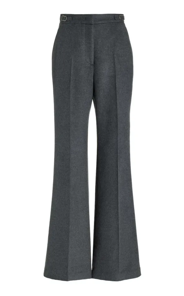 Gabriela Hearst Pants Women Jones Pant In Dark Grey Melange DoubleFace Winter Silk Gabriela Hearst Pants Women Jones Pant In Dark Grey Melange DoubleFace Winter Silk