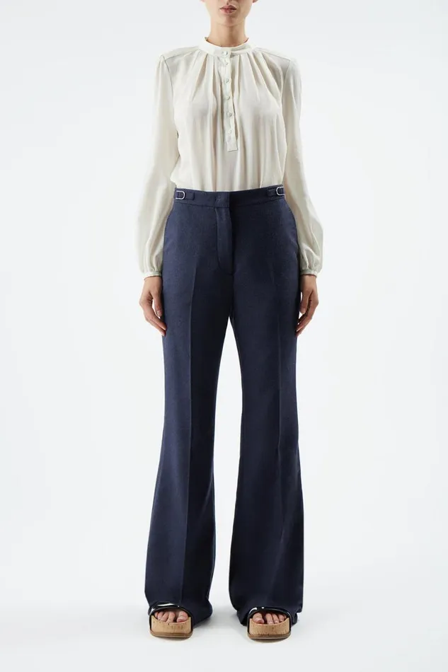 Gabriela Hearst Pants Women Jones Pant In Midnight DoubleFace Winter Silk