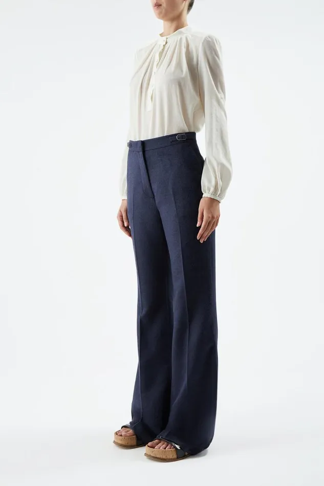 Gabriela Hearst Pants Women Jones Pant In Midnight DoubleFace Winter Silk