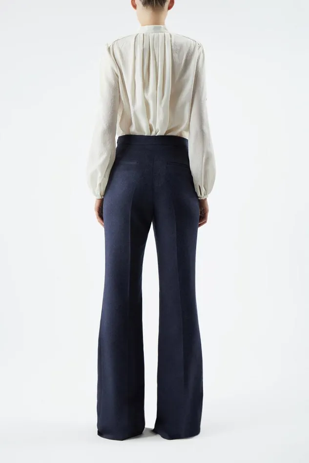 Gabriela Hearst Pants Women Jones Pant In Midnight DoubleFace Winter Silk