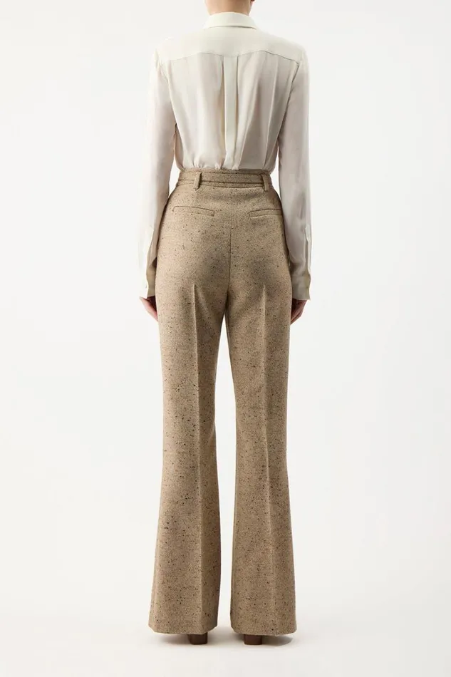 Gabriela Hearst Pants Women Josh Pant In Oatmeal Multi Cashmere Virgin Wool