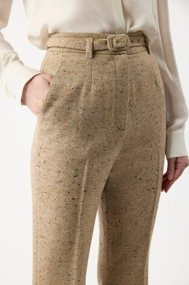Gabriela Hearst Pants Women Josh Pant In Oatmeal Multi Cashmere Virgin Wool