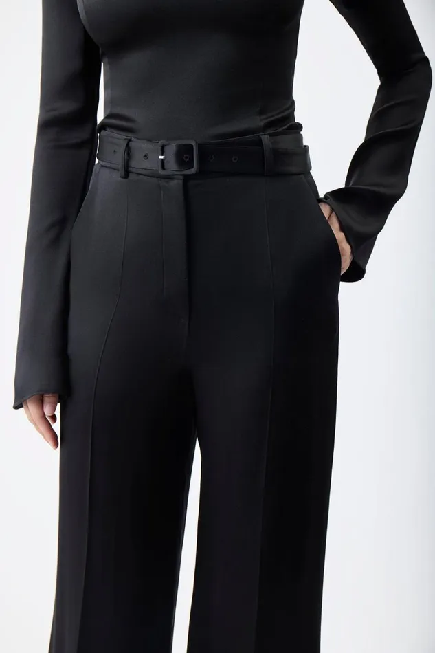 Gabriela Hearst Pants Women Mabon Pant In Black Silk Satin