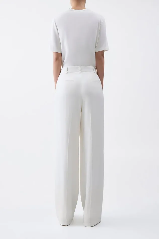 Gabriela Hearst Pants Women Maura Pant In Ivory Silk Crepe