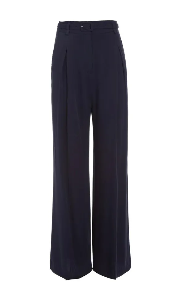 Gabriela Hearst Pants Women Maura Pant In Navy Silk Crepe