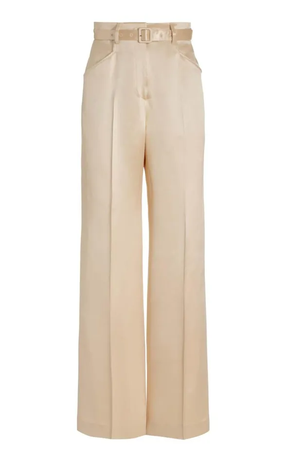 Gabriela Hearst Pants Women Norman Pant In Champagne Silk