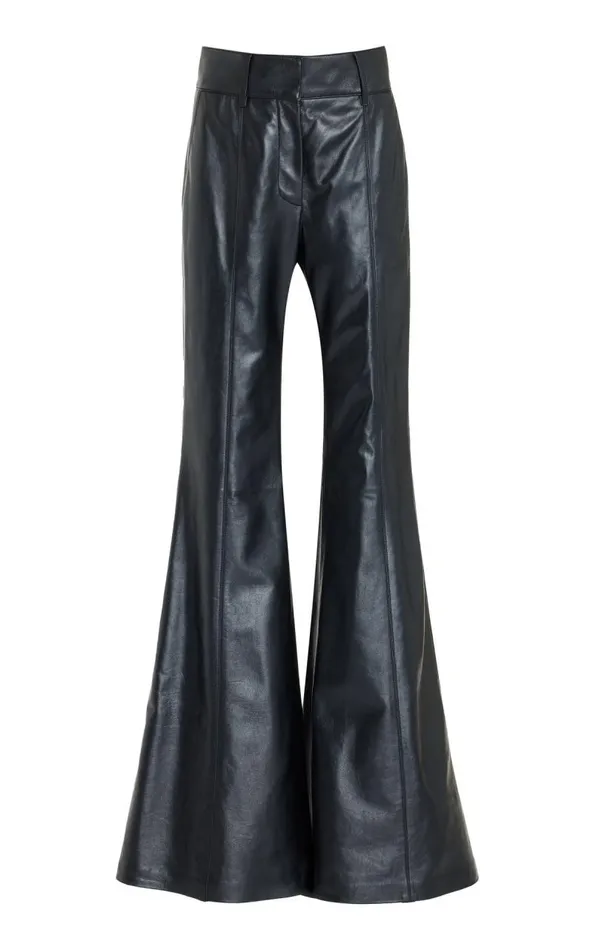 Gabriela Hearst Pants Women Rhein Pant In Black Metallic Nappa Leather