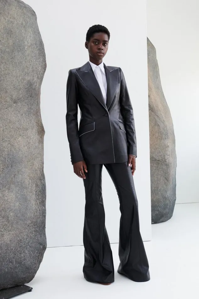 Gabriela Hearst Pants Women Rhein Pant In Black Nappa Leather