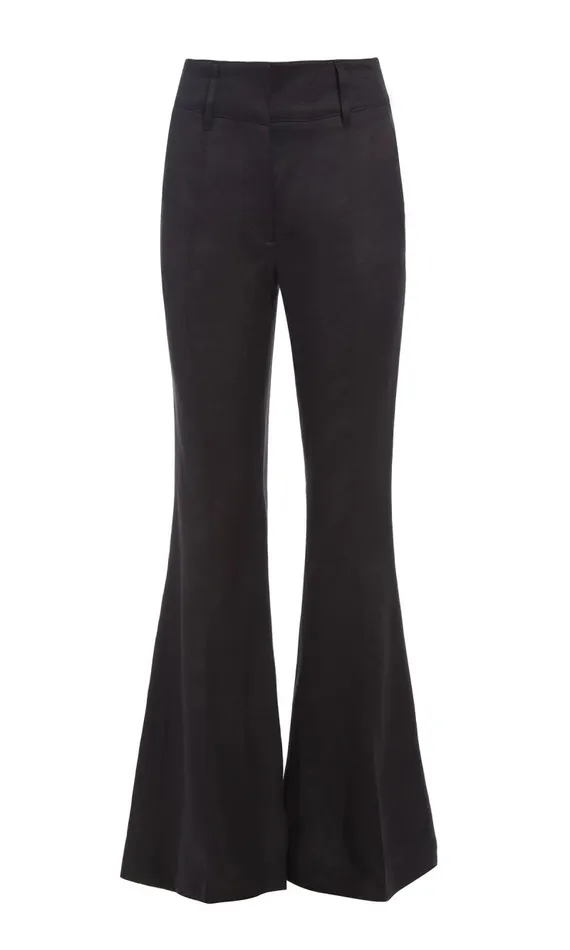 Gabriela Hearst Pants Women Rhein Pant In Black Textured Linen