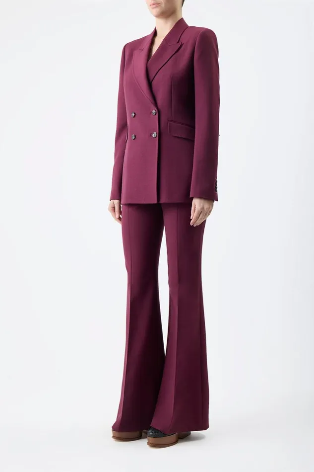 Gabriela Hearst Pants Women Rhein Pant In Bordeaux Sportswear Wool