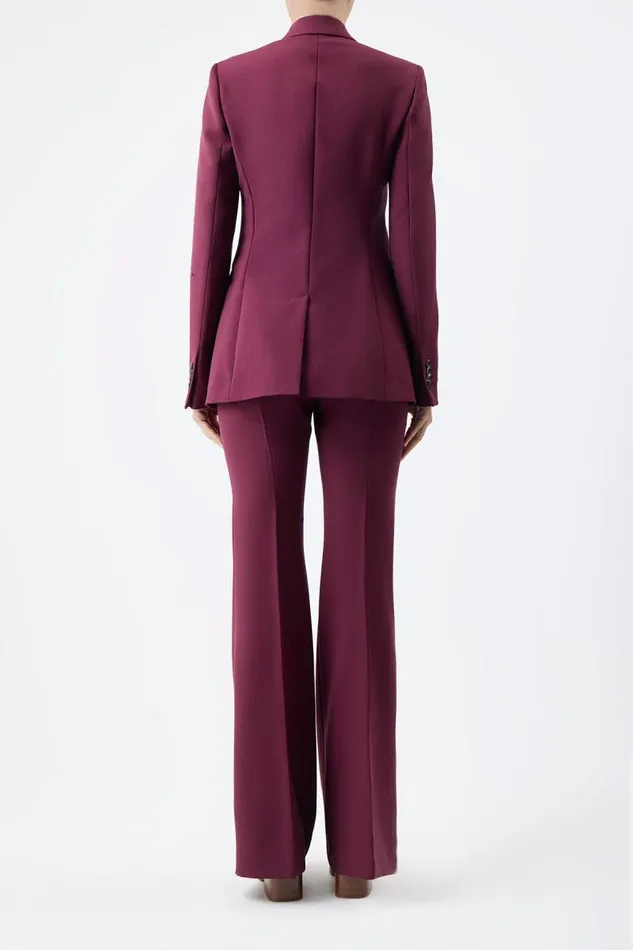 Gabriela Hearst Pants Women Rhein Pant In Bordeaux Sportswear Wool