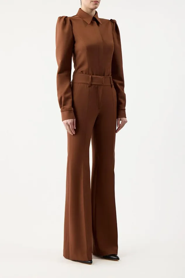 Gabriela Hearst Pants Women Rhein Pant In Cognac Sportswear Wool