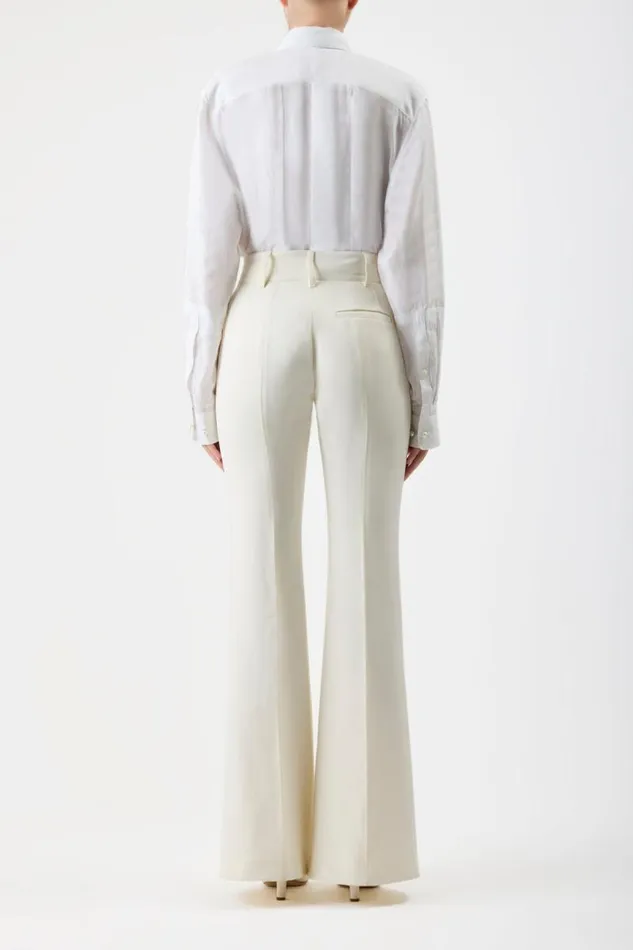 Gabriela Hearst Pants Women Rhein Pant In Ivory Sportswear Wool