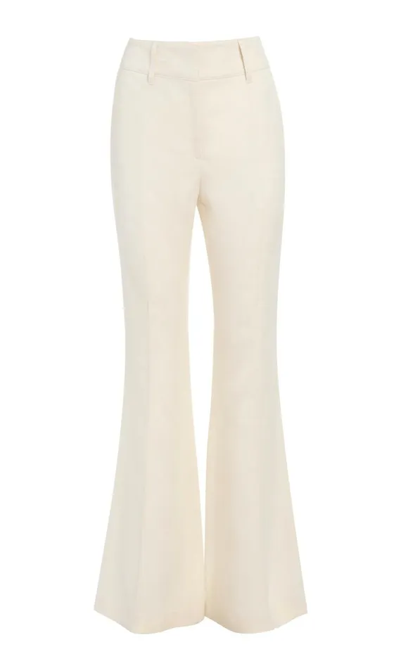 Gabriela Hearst Pants Women Rhein Pant In Ivory Textured Linen