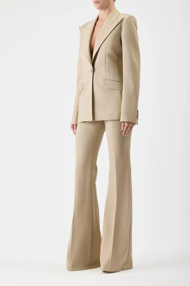 Gabriela Hearst Pants Women Rhein Pant In Khaki Sportswear Wool
