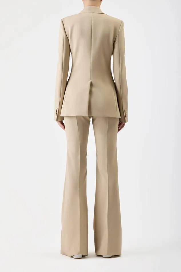 Gabriela Hearst Pants Women Rhein Pant In Khaki Sportswear Wool