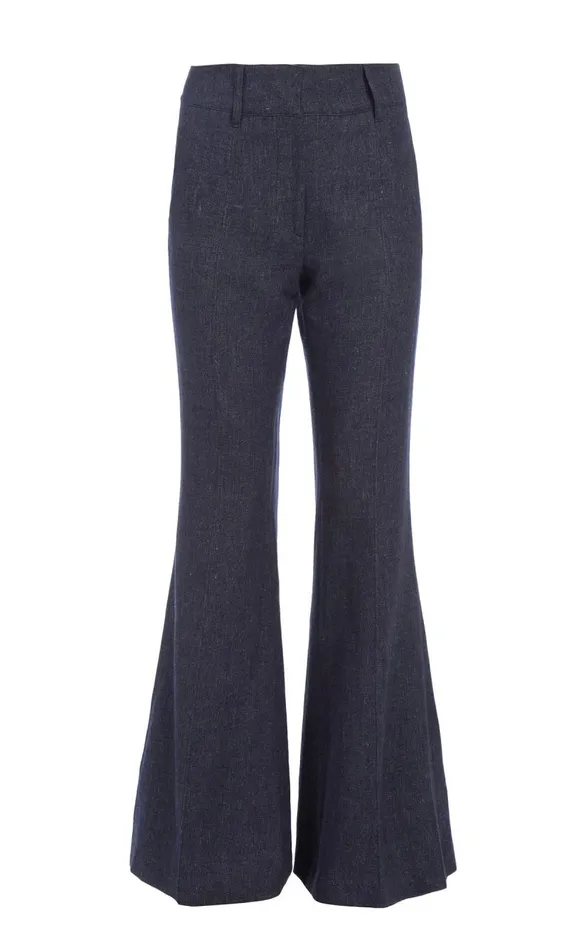 Gabriela Hearst Pants Women Rhein Pant In Navy Linen Virgin Wool