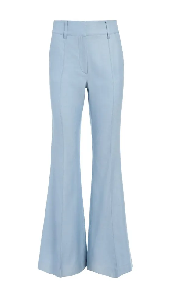Gabriela Hearst Pants Women Rhein Pant In Stone Blue Silk Virgin Wool