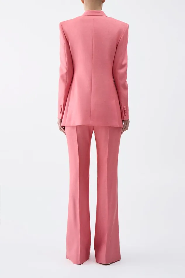 Gabriela Hearst Pants Women Rhein Pant In Watermelon Silk Virgin Wool