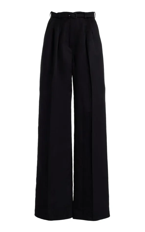 Gabriela Hearst Pants Women Vargas Pant In Black Silk Linen Satin