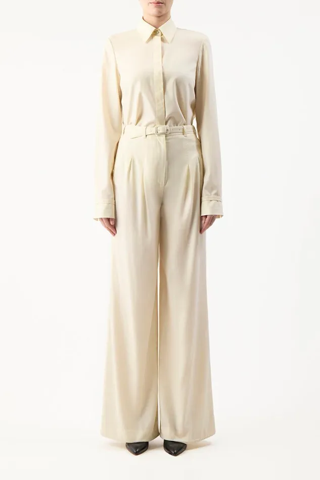 Gabriela Hearst Pants Women Vargas Pant In Ivory Lightweight Cashmere