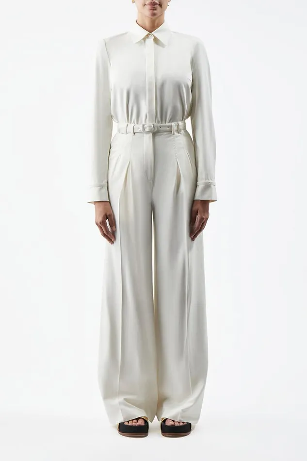 Gabriela Hearst Pants Women Vargas Pant In Ivory Washed Silk