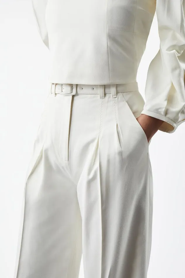 Gabriela Hearst Pants Women Vargas Pant In Ivory Washed Silk