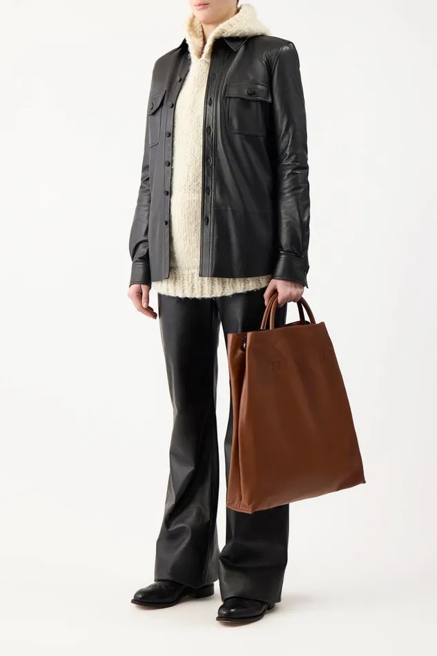 Gabriela Hearst Pants Women Vesta Pant In Black Nappa Leather