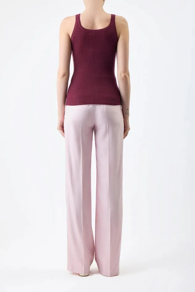 Gabriela Hearst Pants Women Vesta Pant In Blush Virgin Wool And Silk Linen Twill