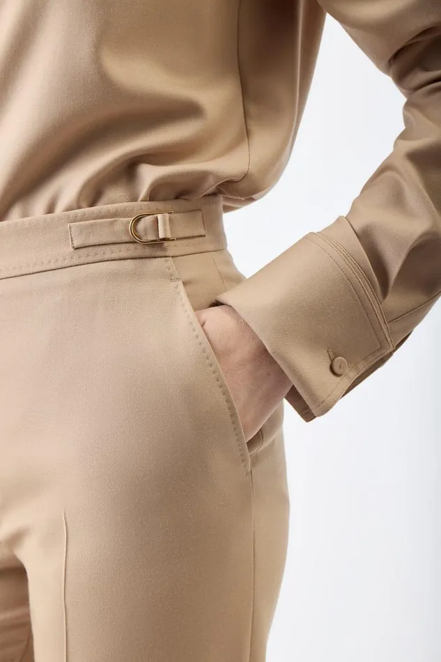 Gabriela Hearst Pants Women Vesta Pant In Camel Virgin Wool Twill