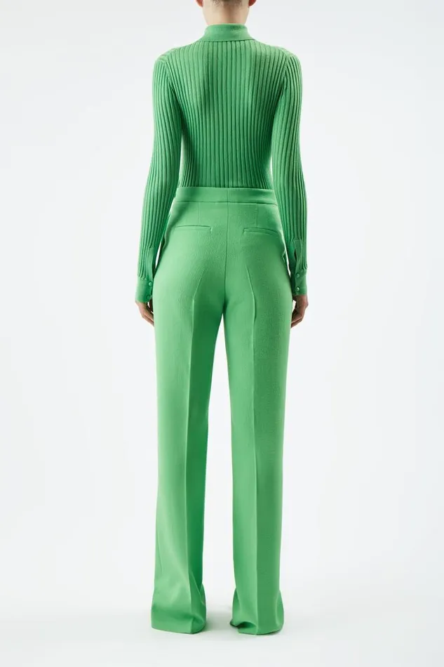 Gabriela Hearst Pants Women Vesta Pant In Fluorescent Green Virgin Wool Crepe