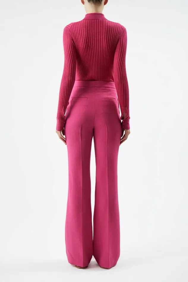 Gabriela Hearst Pants Women Vesta Pant In Fuchsia Virgin Wool Crepe