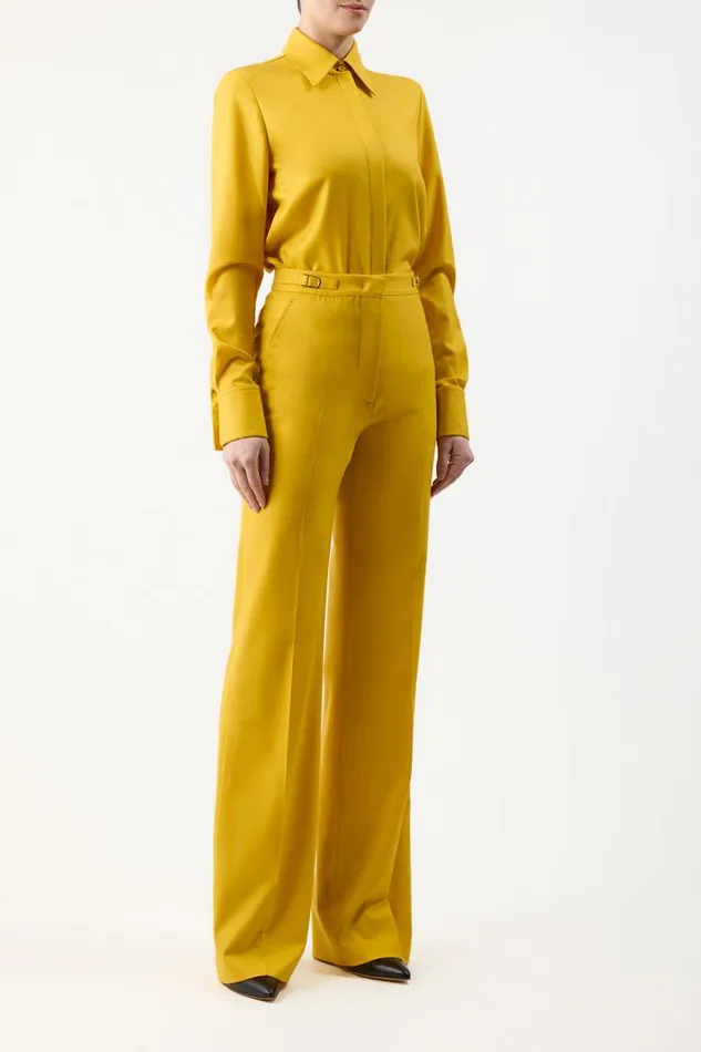 Gabriela Hearst Pants Women Vesta Pant In Golden Birch Superfine Wool