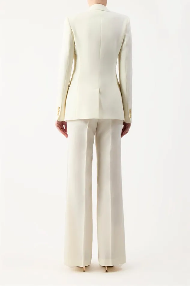 Gabriela Hearst Pants Women Vesta Pant In Ivory Sportswear Wool