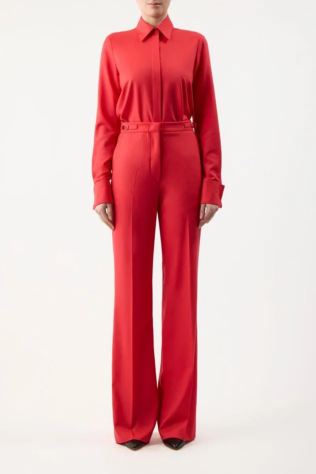 Gabriela Hearst Pants Women Vesta Pant In Red Topaz Superfine Wool